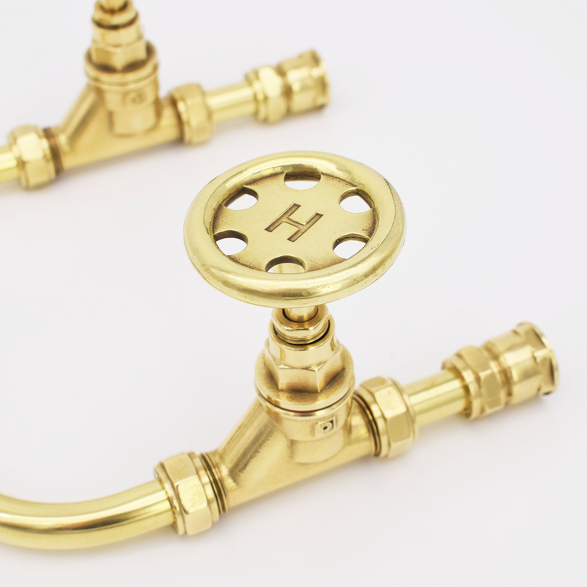 Brass kitchen tap
