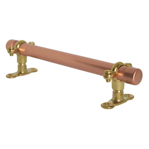 Brass Handle Bar with Brass Brackets - Proper Copper Design