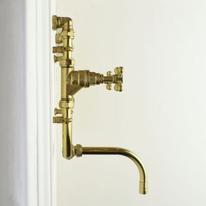 Fully brass wall mounted tap side angle