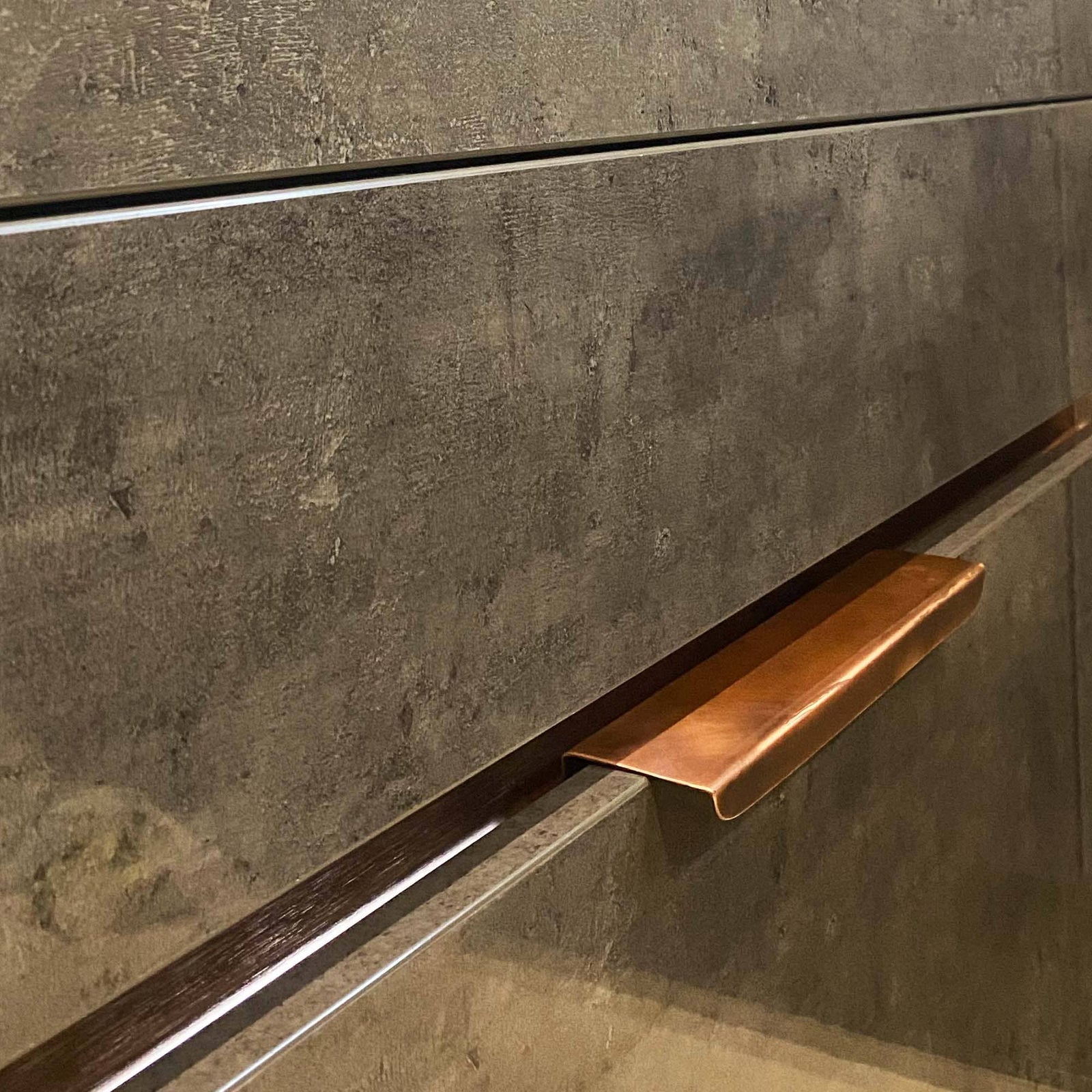 Aged Folded Lip Pull - Proper Copper Design