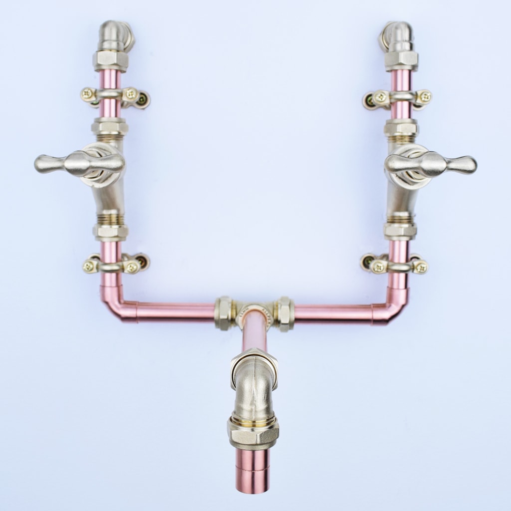 Copper Mixer Tap Cauto - Viewed from front