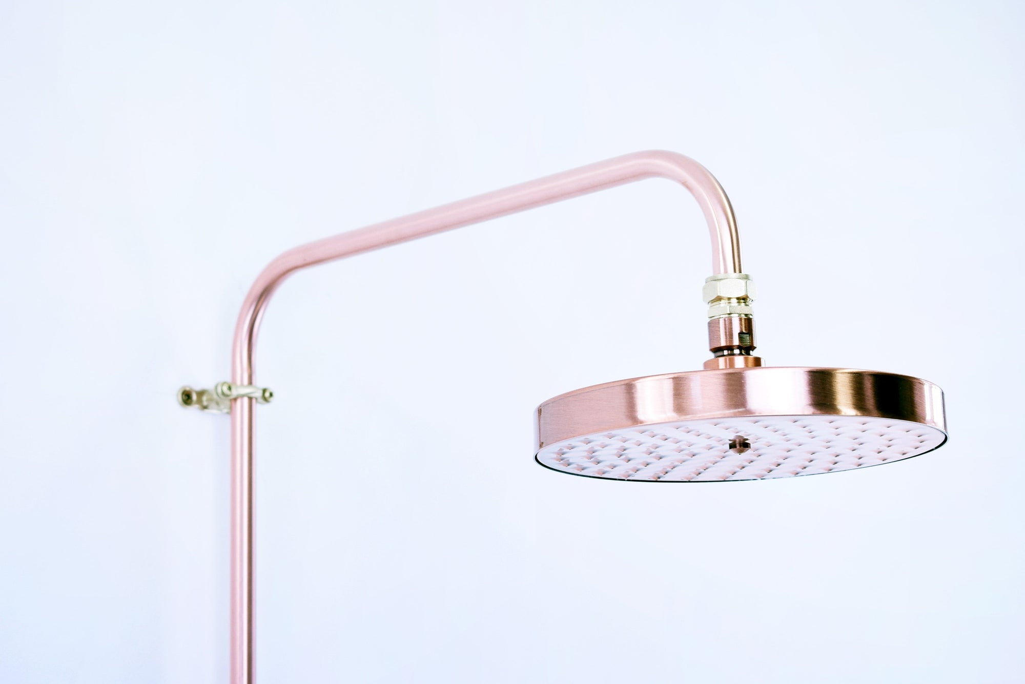 Bring the rain indoors with our copper rainfall shower, also available for outdoor showering