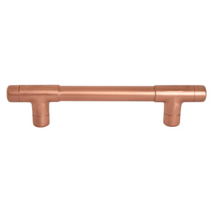 Copper Handle T-shaped Pull on White Background