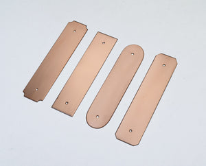 Range of copper backplate designs
