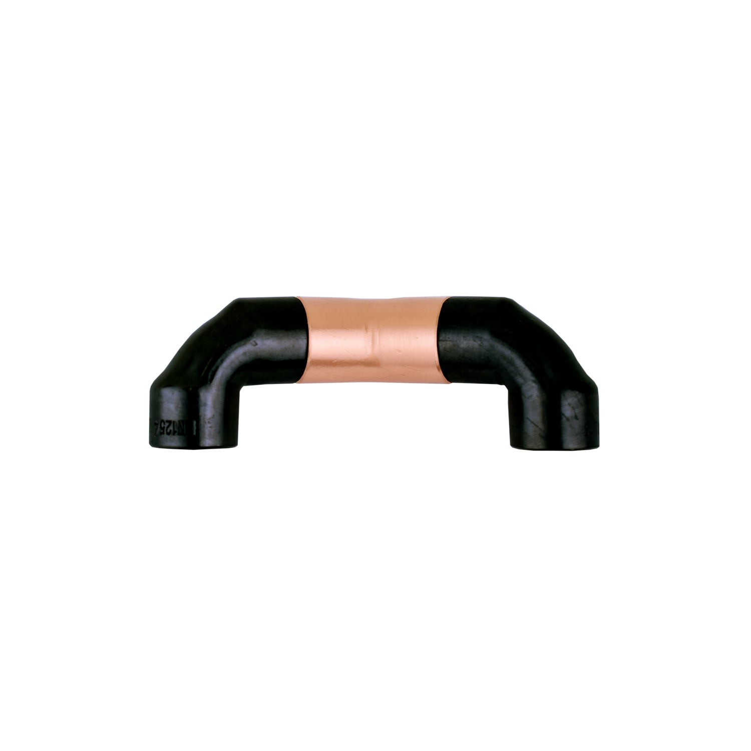 Matt Black Pull Handle - Angled - Satin Copper Mix - Proper Copper Design