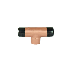 Copper Knob with Matt Black Ends T-Shaped - Proper Copper Design