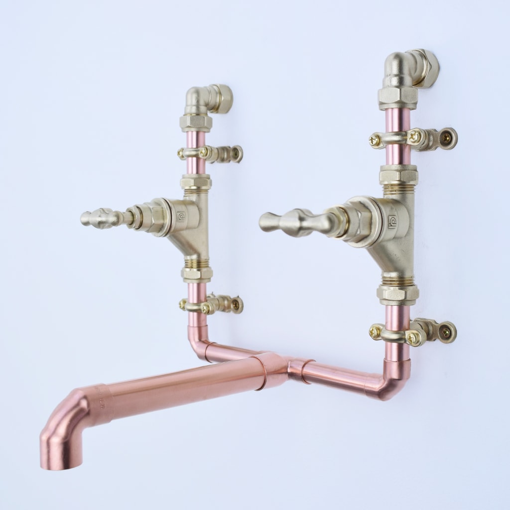 Copper Mixer Tap - Angled view