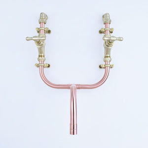 Copper Mixer Tap on white background