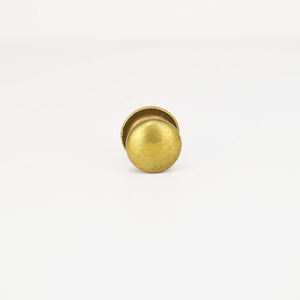 Small Brass Round Knob - Front View