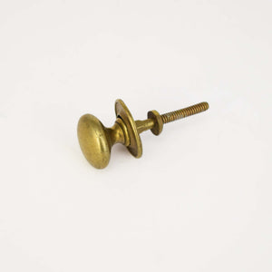 Small Brass Round Knob - Side View