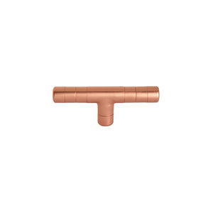 Copper Knob with Ridging Detail T-shaped - Proper Copper Design