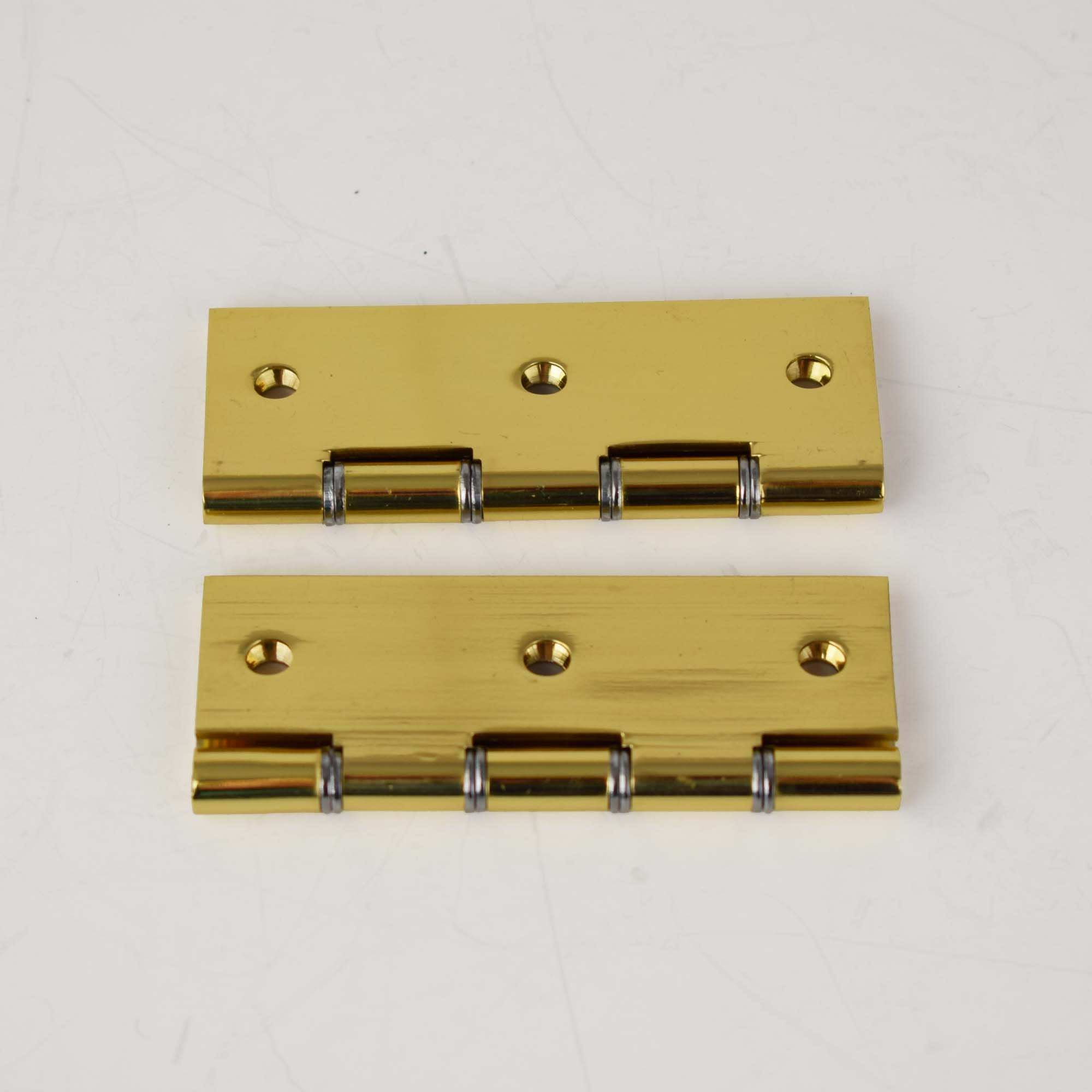 Small Brass Cabinet Hinges - Pair - Proper Copper Design