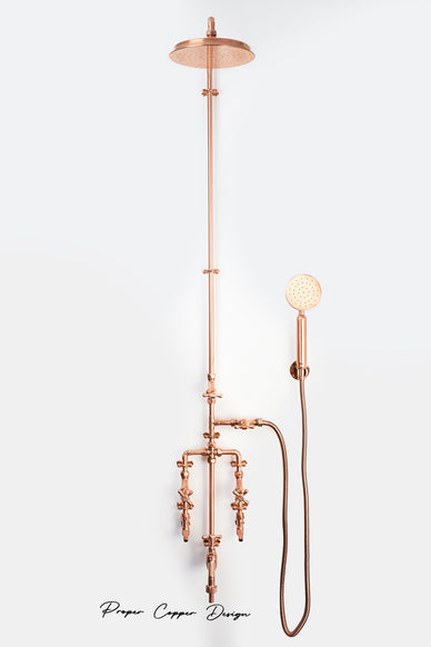 copper shower perfect for your outdoor shower fixtures UK