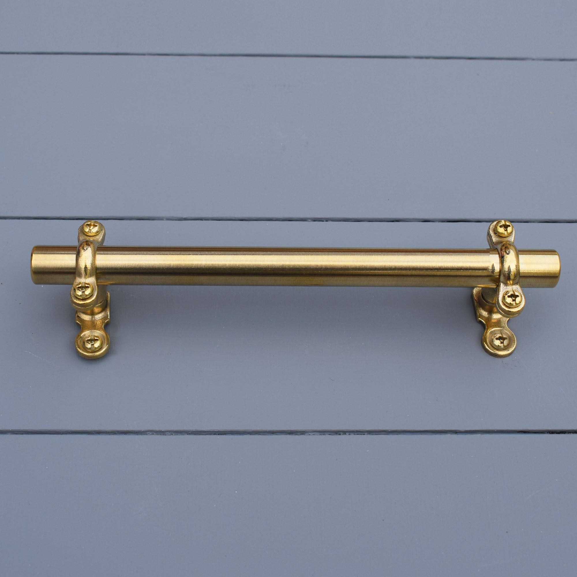 Solid Brass Bracket Pull front view