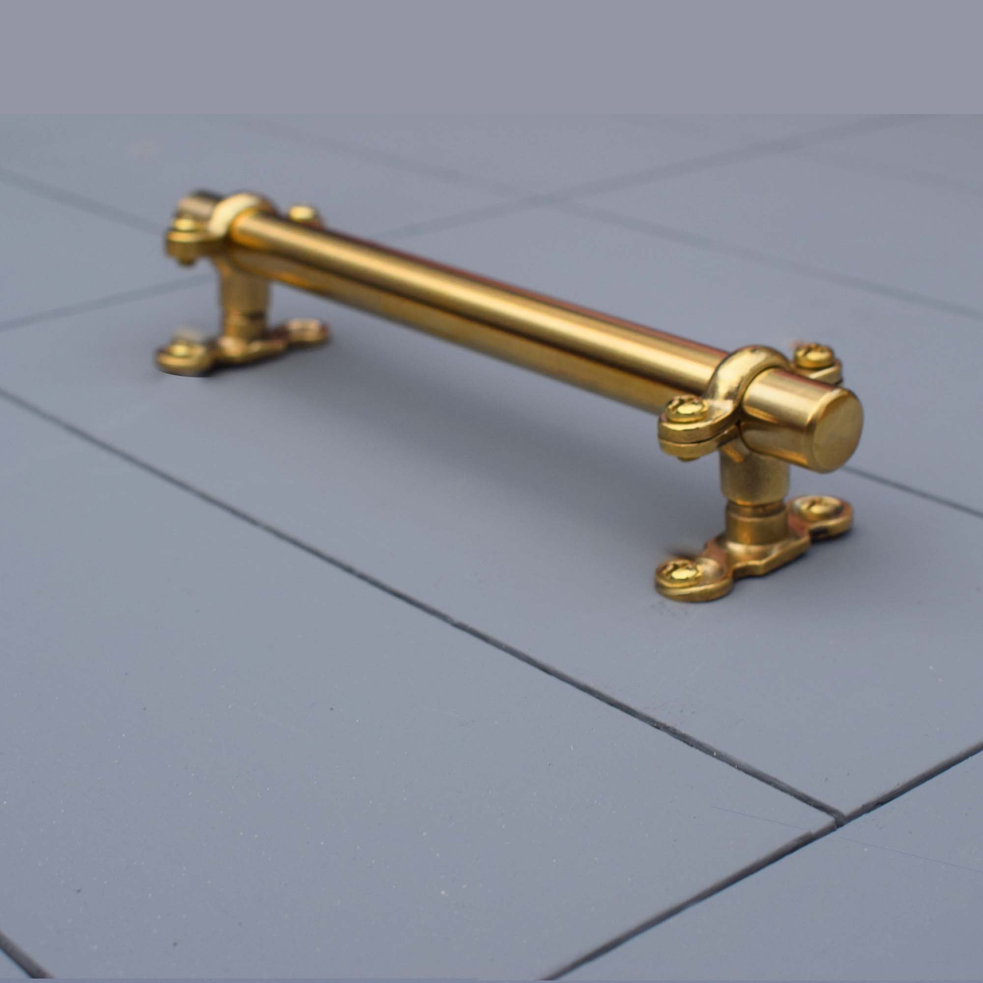 Solid Brass Bracket Pull angled view
