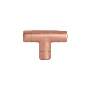 Copper Knob T-shaped on White Background