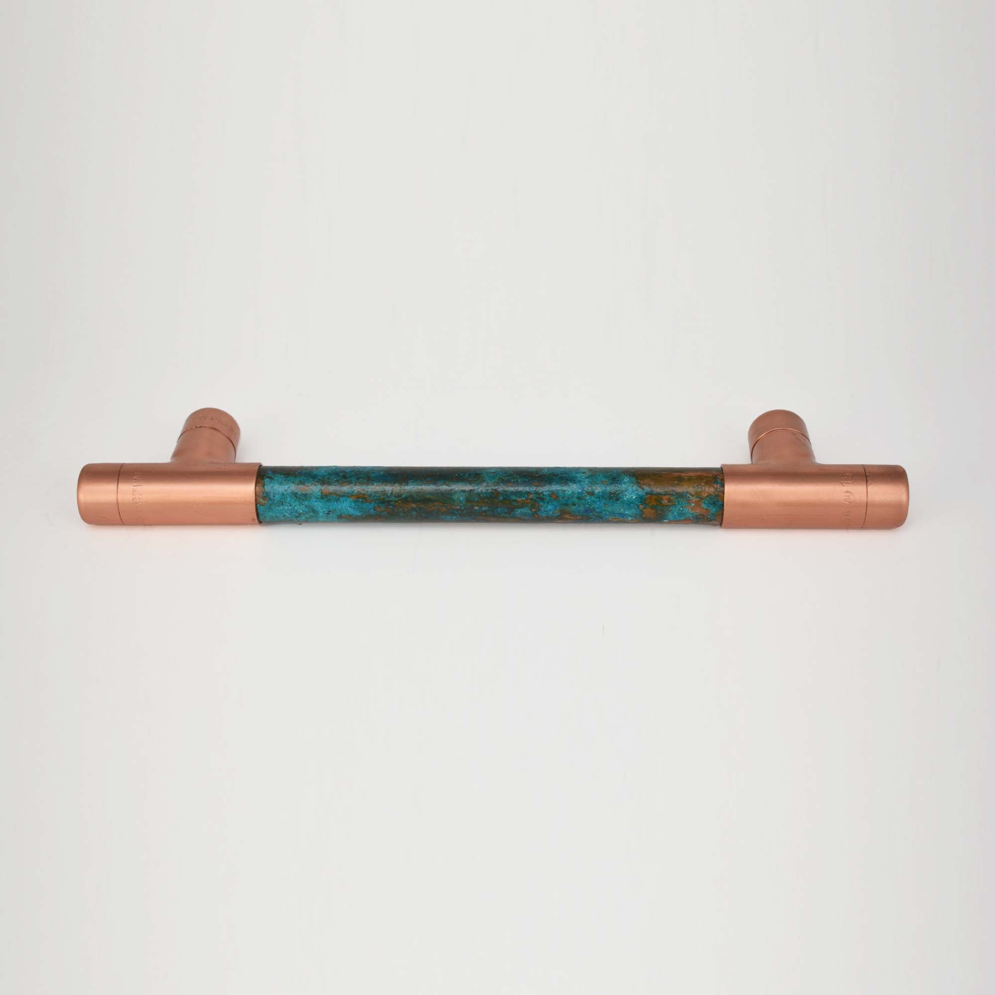 Verdigris Copper Handle T-shaped - Front Shot