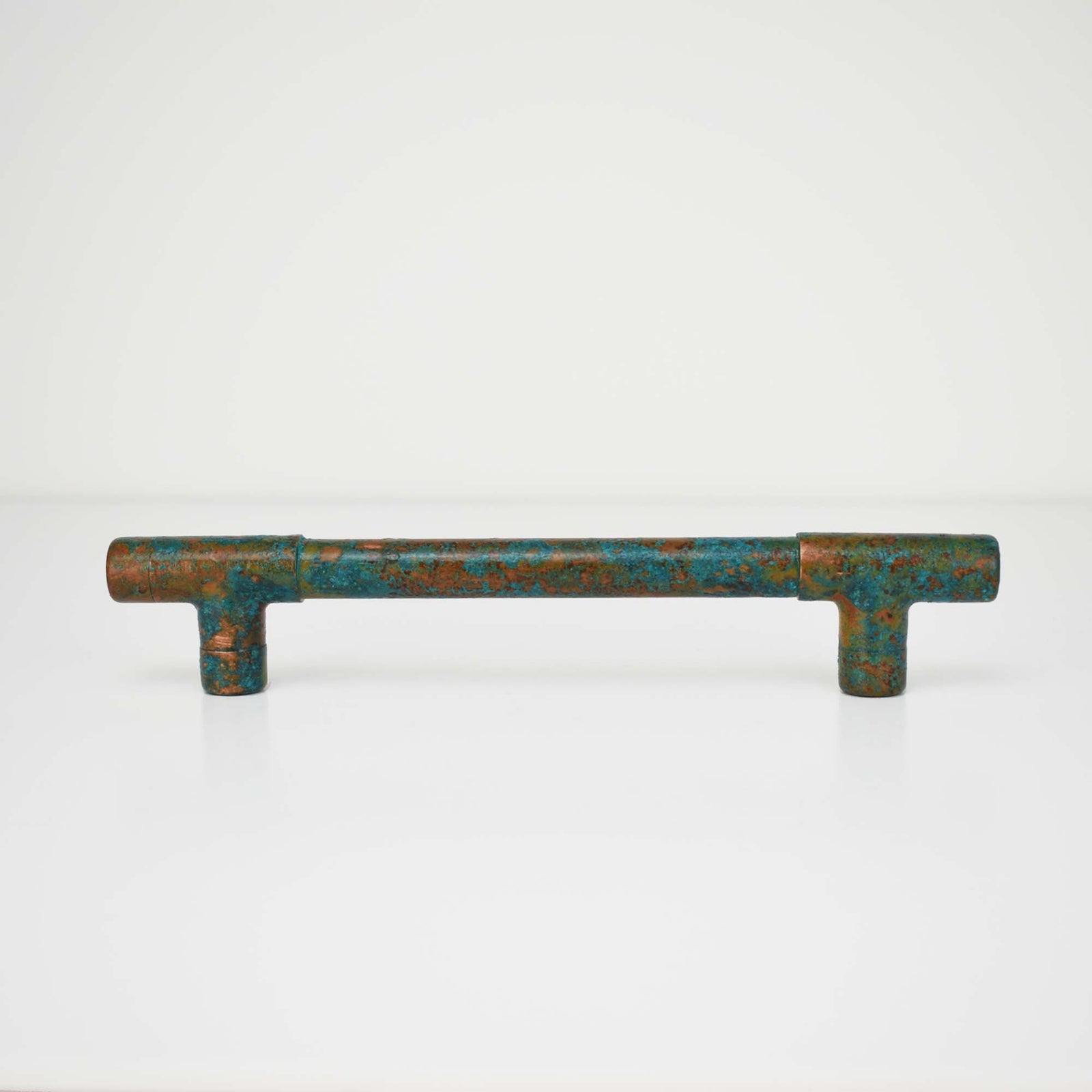 Dark Verdigris Copper Handle - All Over - Proper Copper Design