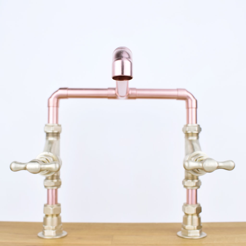 Copper Mixer Tap - Tagus - Front view