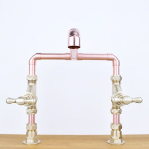Copper Mixer Tap - Tagus - Front view