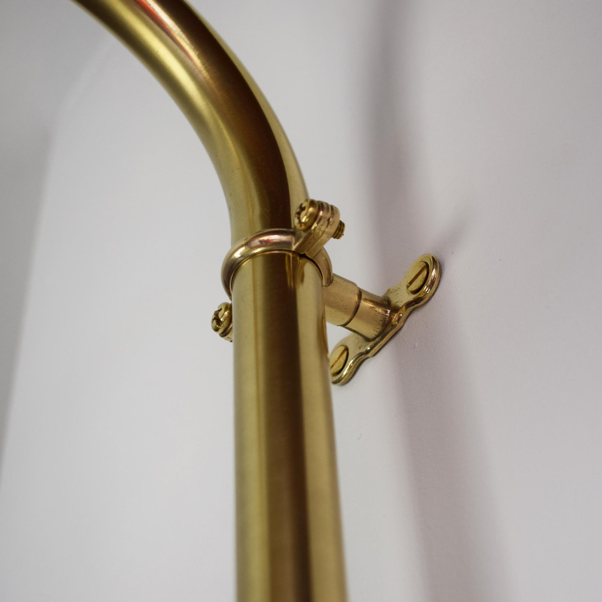 brass shower spout, made in england