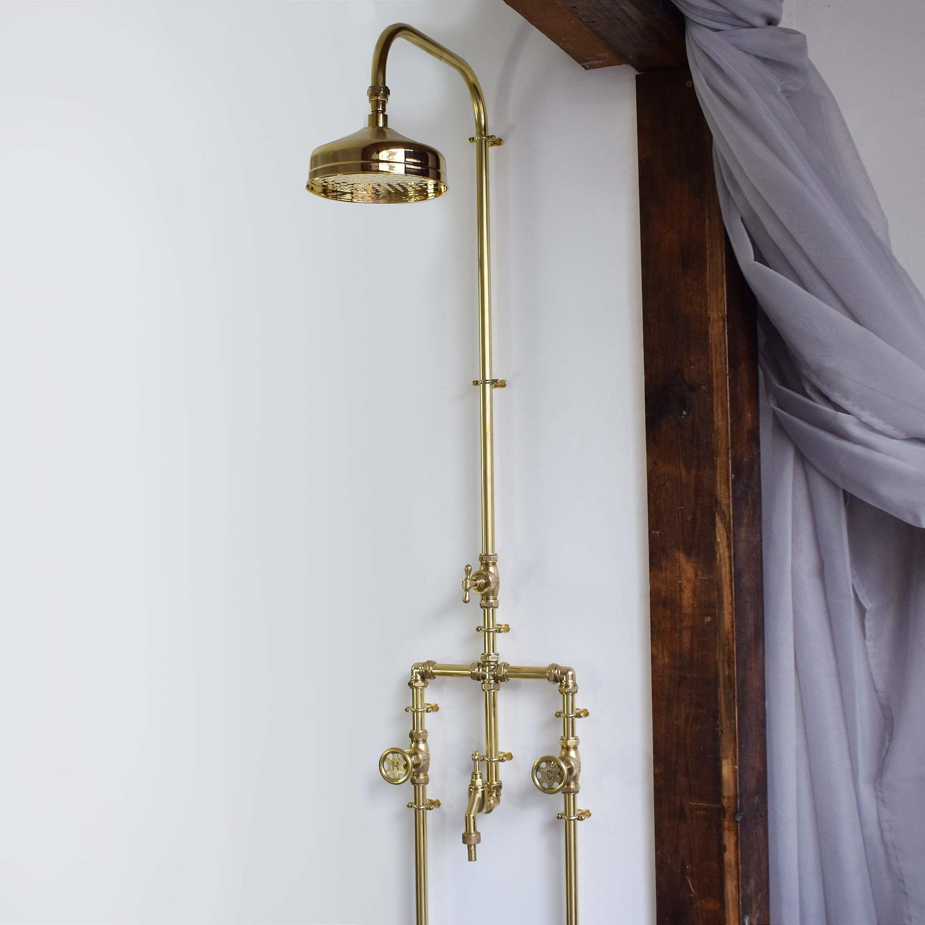 Brass Indoor & Outdoor Showers - Made in England - Proper Copper Design