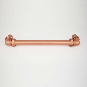 Industrial Copper Handle with Bolt Ends - White Background