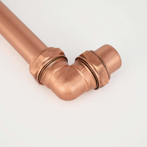 Industrial Copper Handle with Bolt Ends - Close Up