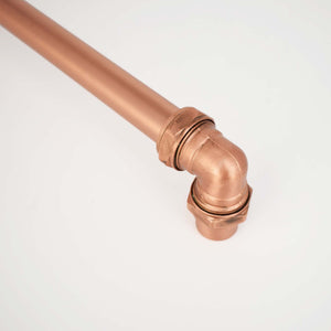 Industrial Copper Handle with Bolt Ends - Detail Shot