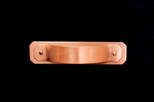 Copper Handle and back-plate with Bevelled Corners - Proper Copper Design