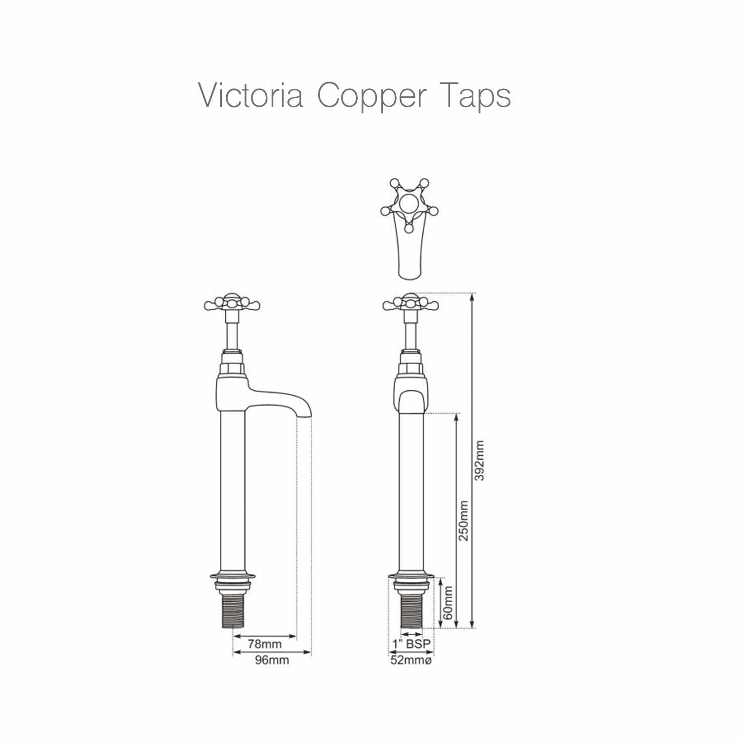 antique copper tap specifications