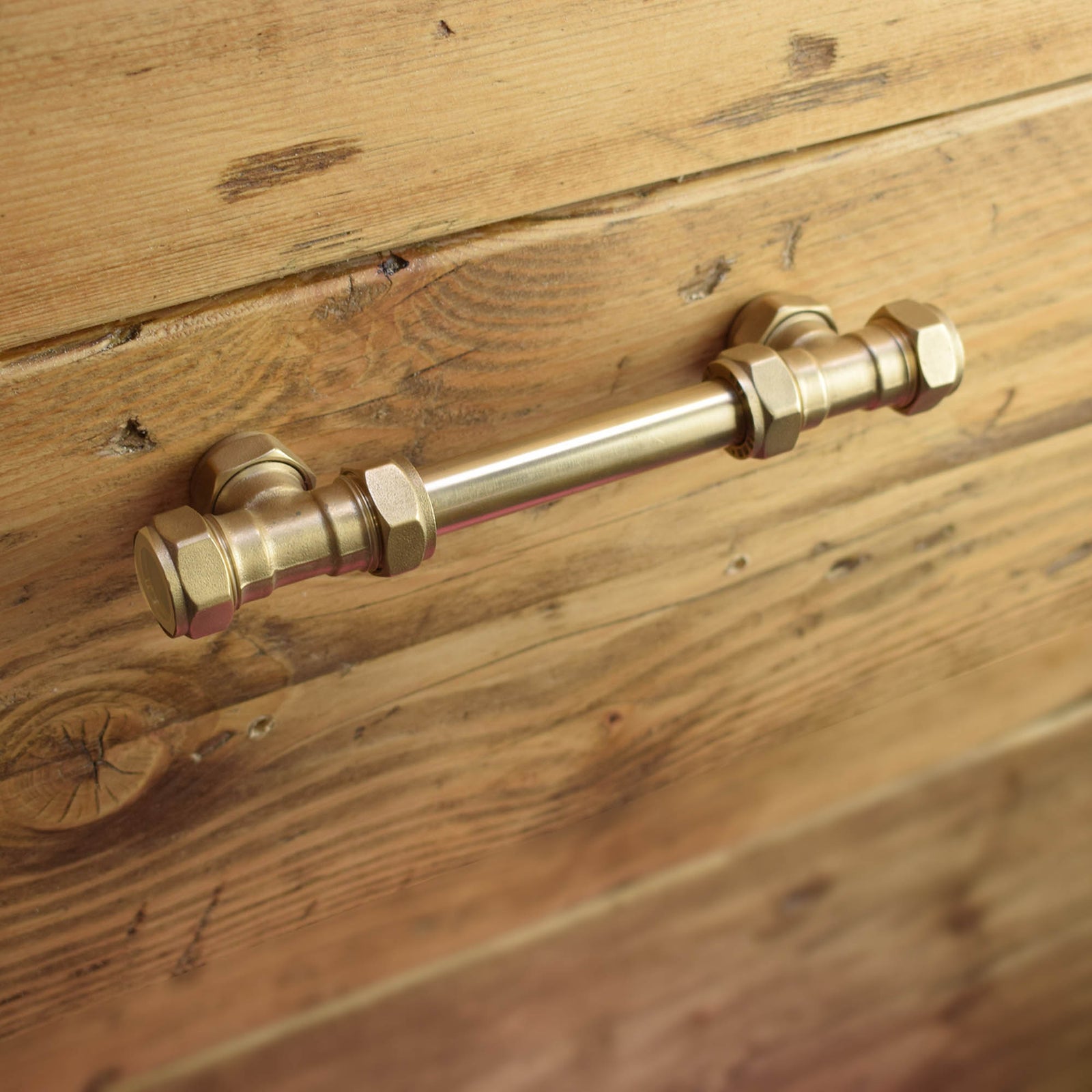 Brass Handle T-Shaped (Closed Ends) - Proper Copper Design