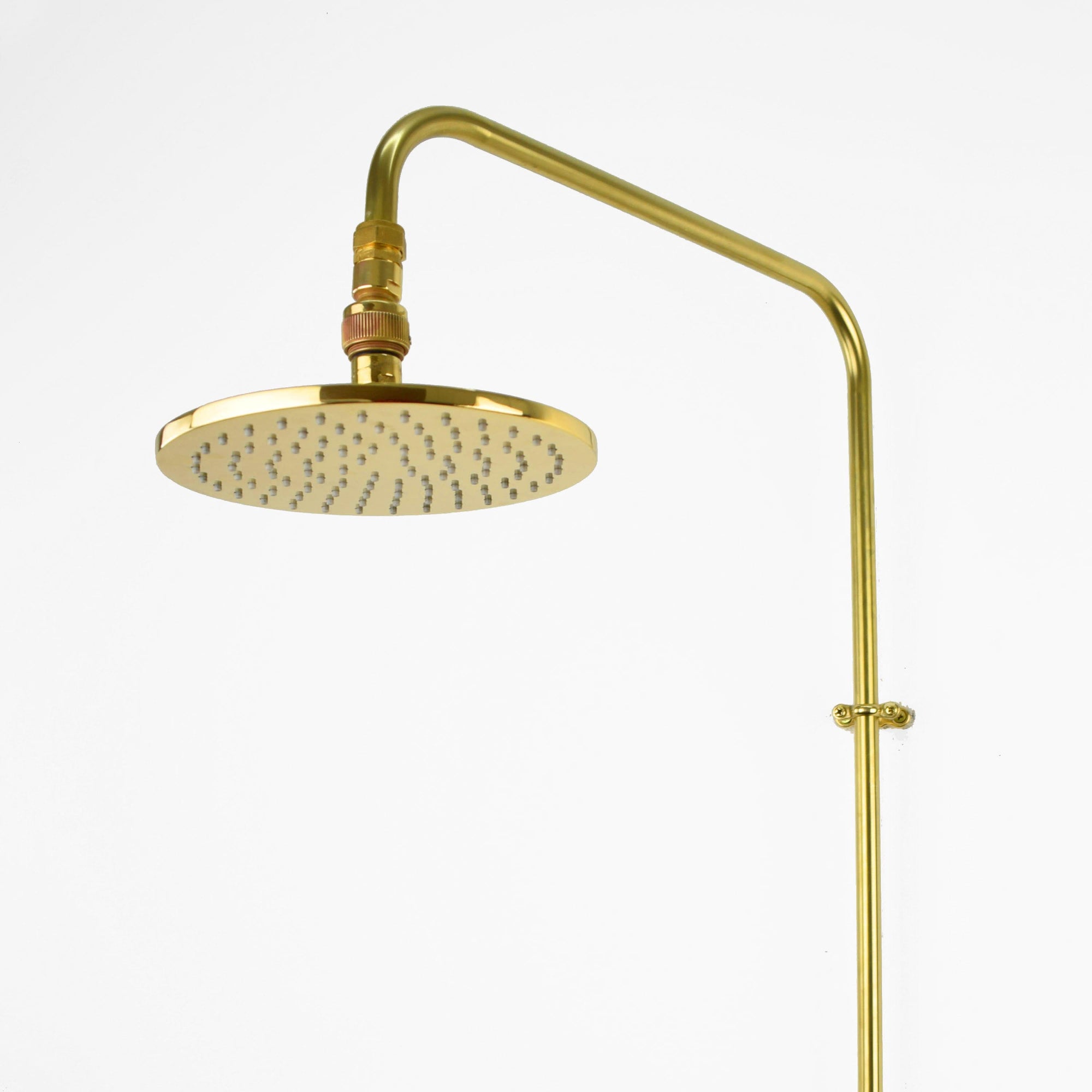 Brass Shower Head - Flat Round Minimal - Proper Copper Design