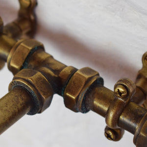 Farmhouse Vintage Brass Tap closeup of bolts