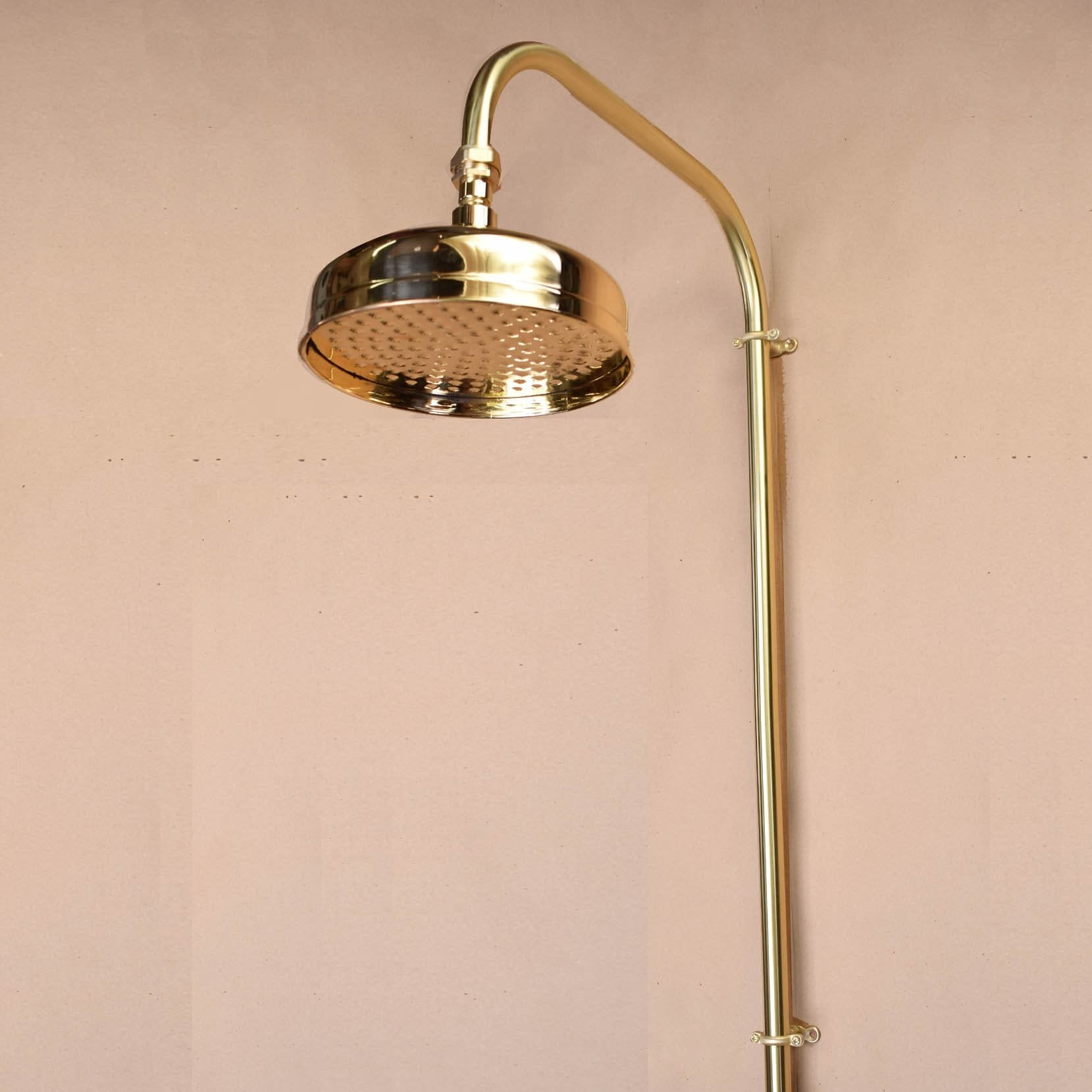 polished genuine brass shower head