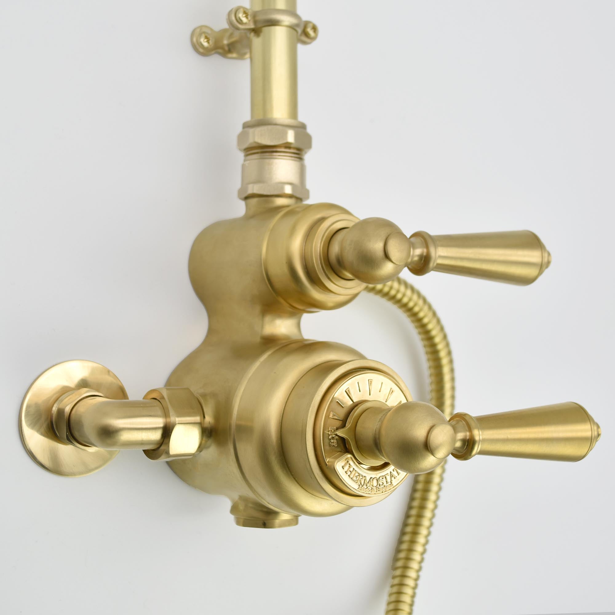 Brass thermostatic shower valve, genuine brass