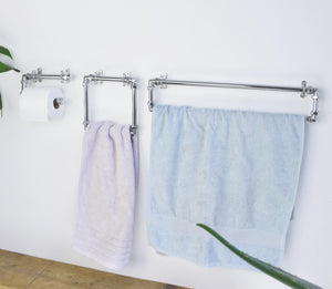 Industrial Chrome Bathroom Set - With towels