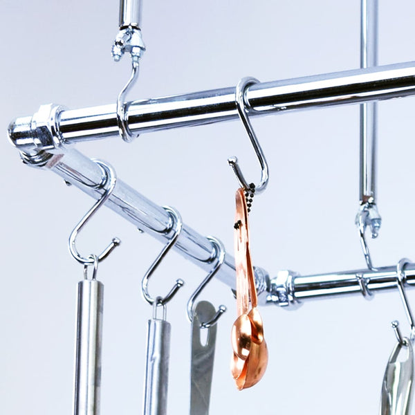 Chrome S Hooks - Proper Copper Design - Kitchen Storage Solutions