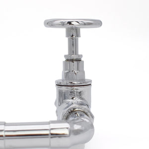 chunky chrome industrial mixer taps