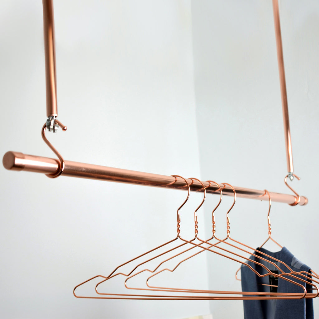 Copper pipe wardrobe rail sale