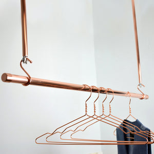 Hanging Copper Clothes Rail - Proper Copper Design