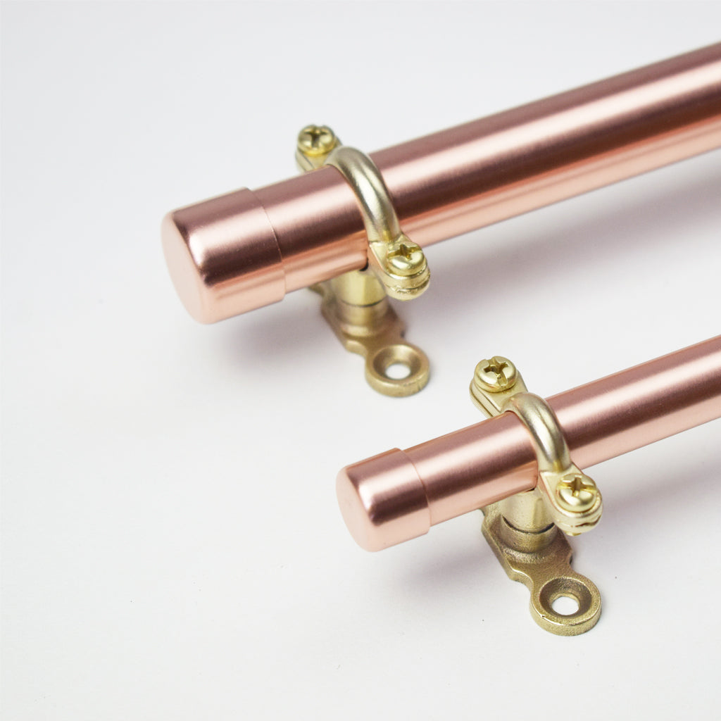 Copper, Chrome and Brass Curtain Rails - Proper Copper Design