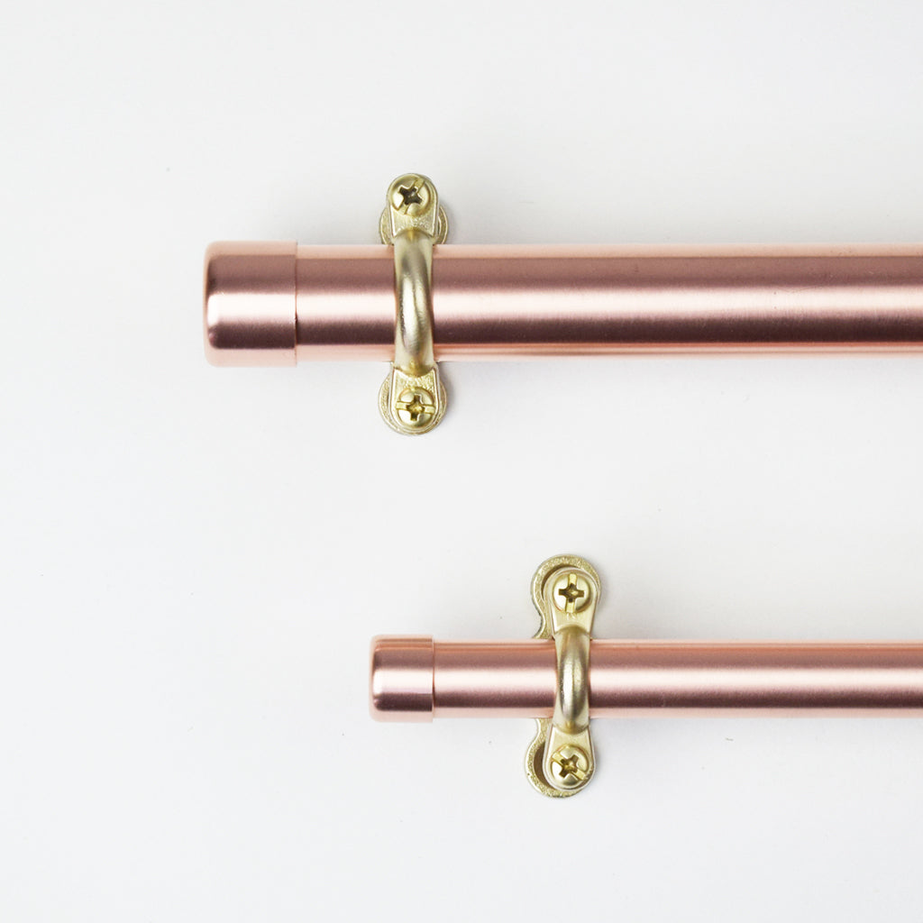 Curtain Rail in Copper - Size comparison