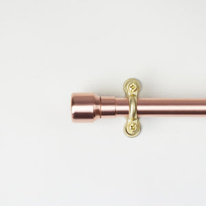 Curtain Rail in Copper with Raised Ends - Proper Copper Design