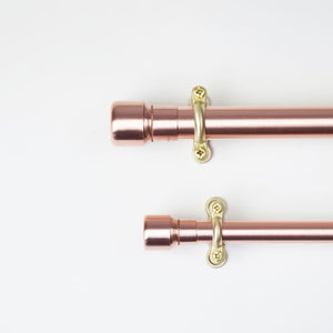 Curtain Rail in Copper with Raised Ends - Proper Copper Design