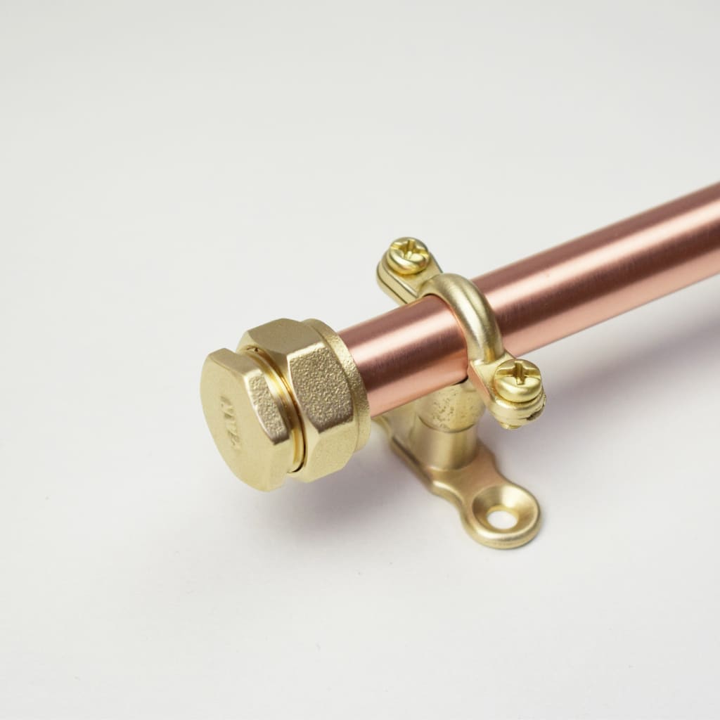 Curtain Rail in Copper and Brass - Proper Copper Design