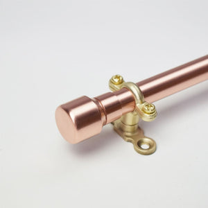 Curtain Rail in Copper with Raised Ends - Proper Copper Design