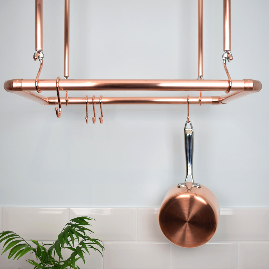 Copper Ceiling Pot and Pan Rack - Proper Copper Design