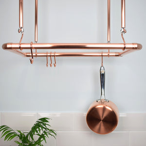 Copper Ceiling Pot and Pan Rack - Proper Copper Design