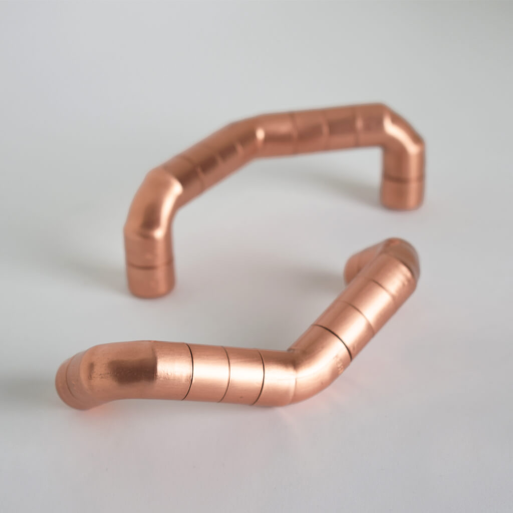 Copper Pull Handle - V-shaped - Two Handles